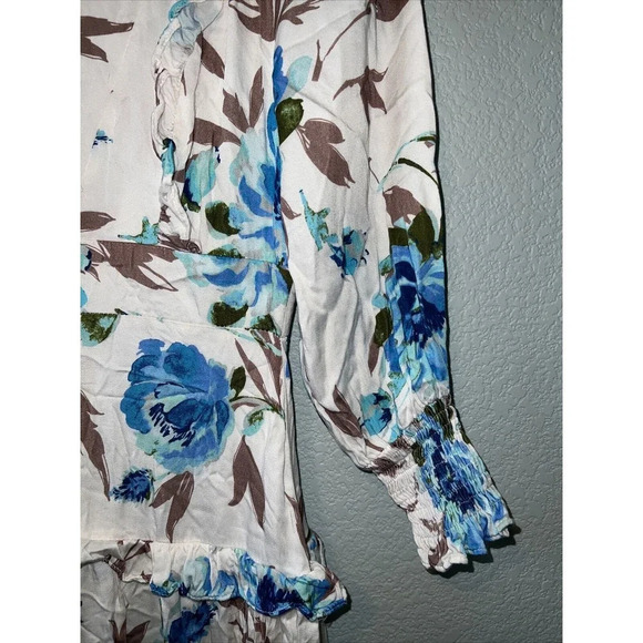 BTFL-Life Dress Size XS Blue White Floral Dainty Coquette - Picture 7 of 16